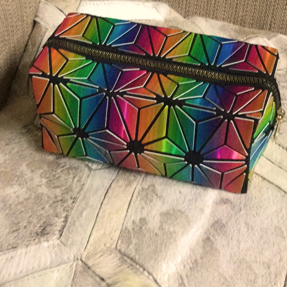 IMO IM❤️Cosmetic bag origami rainbow Y2k cowgirl rodeo travel spa work fitness